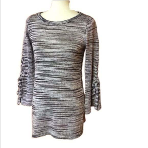 3 for 20 $ bundle Roz & Ali Boho hippie purple glittery bell sleeve sweater - Picture 1 of 8